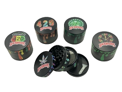 56mm 4 Part Black Backwoods Designs Aluminum Grinder 