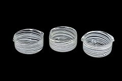 Round Lining Designed Glass Dish For Wax 