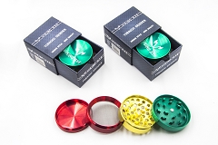 4 Part Sunken Shape Rasta Viking 63mm Grinder 