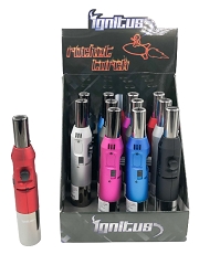 Ignitus Mixed Colors Rocket Torch Lighter 12ct Display Box 
