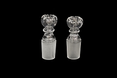 19mm Male Top Cut Clear Glass Bowl 