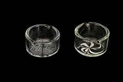 Round Designed Glass Dish For Wax