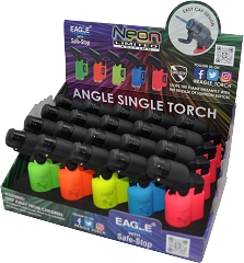 Eagle Torch Neon Angle Torch Colored Torch Lighters 20ct Display Box PT116BN