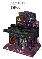 Blink Tattoo Theme Torch Gun Lighter 12ct ( 817 )