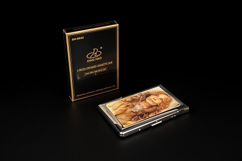 Ding Hao Black Metal Cig Case 