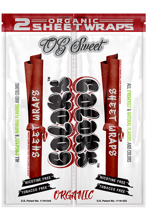  Organic Color Sheet Wraps 2Pk Pouch 25ct Display Box ( OG Sweet )