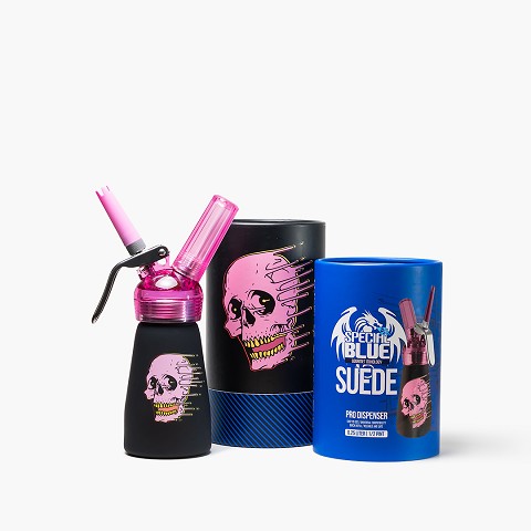 Special Blue Drip Skull 1/2 Pint Aluminum Dispenser W/ Plastic Head SKLZ25