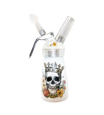 Special Blue King Skull 1/2 Pint Aluminum Dispenser W/ Plastic Head SK25K
